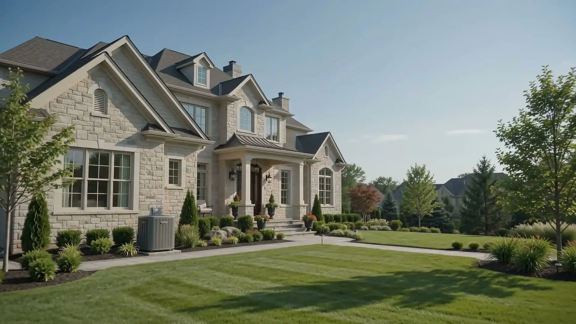 A well-kept home and lawn cared for by Meridian Home Service Pros